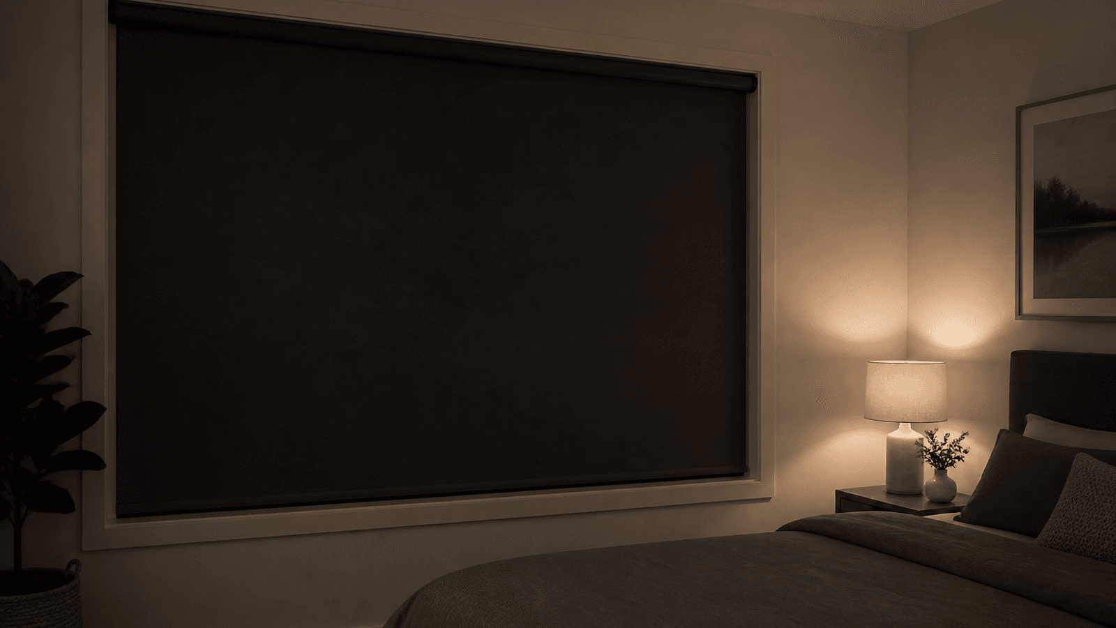 Coastal Blockout Roller — lifestyle room view