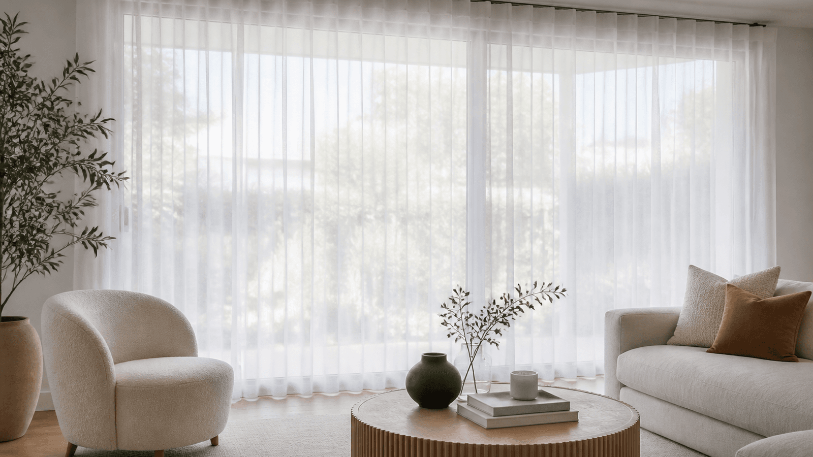 Sheer Whisper Panel — lifestyle room view
